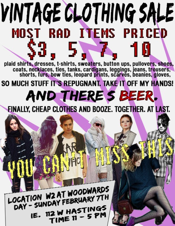 Demicouture Vintage Clothing Sale flyer