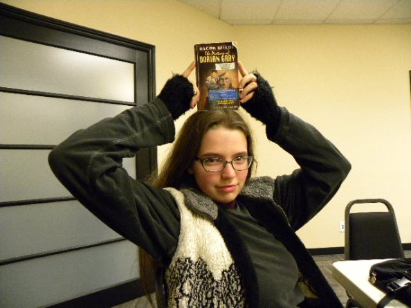 Avalon in typical Nerdfighting stance